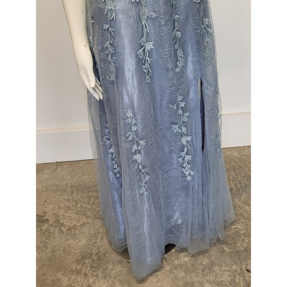 NWT Sky Blue Formal Gown Prom Dress Wedding Party Bridesmaid MOTB - Picture 5 of 15